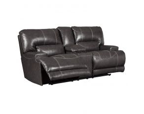 Ashley Furniture McCaskill Double Reclining Loveseat with Console in Gray