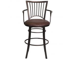 Bayview 24-inch Swivel Counter Stool in Gunmetal