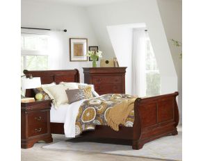 Chateau Queen Sleigh Bed in Cherry