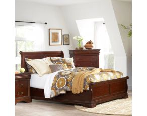 Chateau Queen Low Profile Bed in Cherry