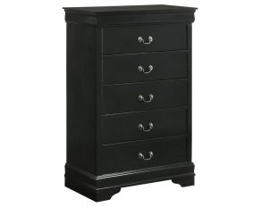 Louis Philippe Chest in Black Finish