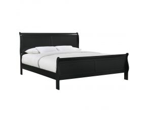 Louis Philippe Queen Panel Bed in Black