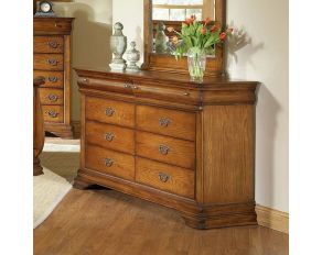 Shenandoah Eight Drawer Dresser in Classic Oak Finish