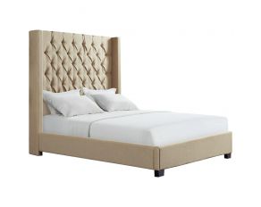 Morrow King Upholstered Bed in Natural Finish