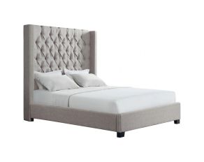 Morrow Queen Upholstered Bed in Grey Finish