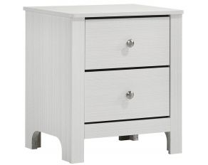 Catalina Two Drawer Nightstand in White Finish