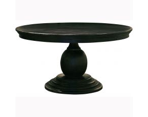 Britton Mary Round Dining Table in Charcoal Finish