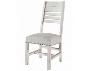 Condesa Wooden Back Side Chair in White Finish