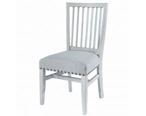 Condesa Wing Slat Side Chair in White Finish