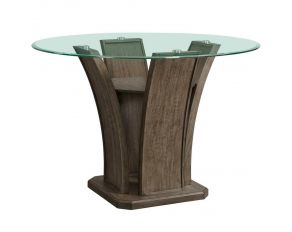 Dapper Round Counter Height Dining Table in Grey Finish