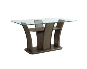 Dapper Rectangular Counter Height Dining Table in Walnut Finish