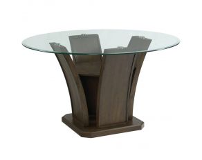 Dapper Round Counter Height Dining Table in Walnut Finish