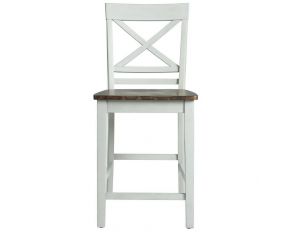 El Paso Counter Height Side Chair in Grey and Natural Finish