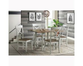 El Paso 5-Piece Rectangular Dining Set in Grey and Natural Finish