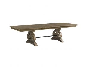 Stone Rectangular Dining Table in Grey Finish