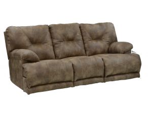 Catnapper Voyager Power Lay Flat Reclining Sofa with 3x Recliner & Table in Brandy