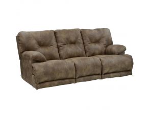 Catnapper Voyager Power Lay Flat Reclining Sofa in Brandy