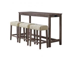 Oak Lawn Bar Set in Light Grey Finish