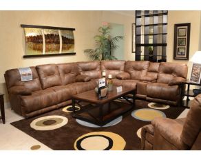 Catnapper Voyager Lay Flat Reclining Sofa with 3x Recliner & Table in Elk