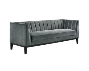 Calais Sofa in Light Grey Finish