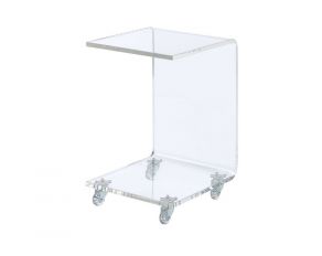 Iris Snack Table in Clear Finish