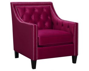 Tiffany Accent Chair in Red Finish