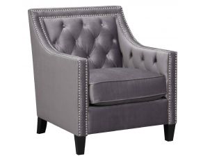 Tiffany Accent Chair in Gunmetal Finish