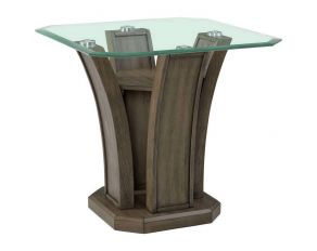 Dapper Square End Table in Grey Finish