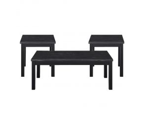 Frank 3-Piece Occasional Table Set in Black Finish