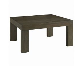 Grady Square Coffee Table with Caster in Dark Walnut Finish