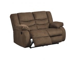 Ashley Furniture Tulen Reclining Loveseat in Chocolate