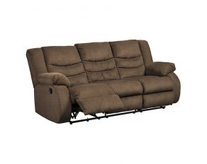 Ashley Furniture Tulen Reclining Sofa in Chocolate