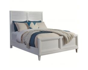 Dunescape Queen Panel Bed in Painted White