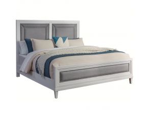 Dunescape Queen Upholstered Bed in Painted White