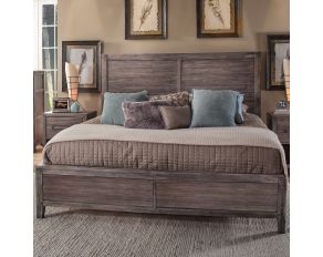 Aurora King Panel Bed in Weathered Grey