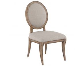 Architrave Oval Side Chair in Rustic Almond