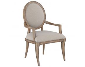 Architrave Oval Arm Chair in Rustic Almond