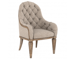 Architrave Upholstered Arm Chair in Rustic Almond