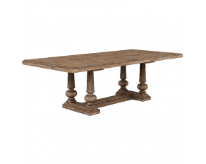 Architrave Trestle Dining Table in Rustic Almond