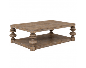 Architrave Rectangular Cocktail Table in Rustic Almond