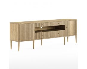 Nova Entertainment Console Quartz Table in Greyed Brown