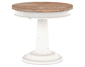 Palisade Round End Table in Vintage White