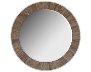 Stockyard Round Mirror in Light Wood