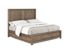 Stockyard Queen Panel Bed in Light Wood