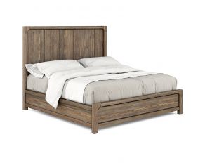 Stockyard King Panel Bed in Light Wood