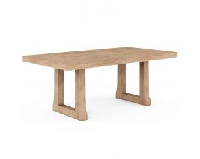 Post Trestle Dining Table in Greyed Brown