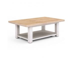 Post Rectangular Cocktail Table in Greyed Brown