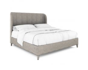 Vault King Upholstered Shelter Bed in Mink