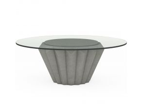 Vault Round Cocktail Table in Mink