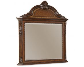 ART Old World Landscape Mirror in Cherry